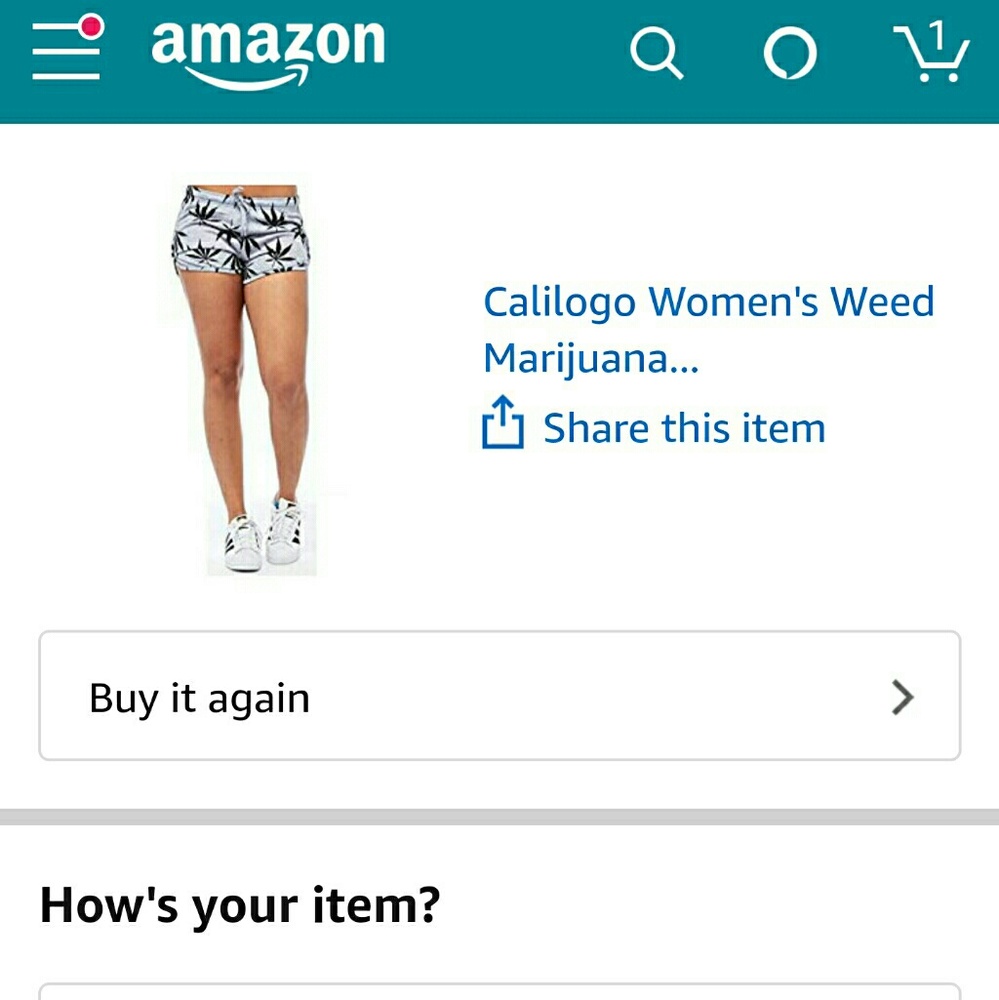 Weed print shorts
